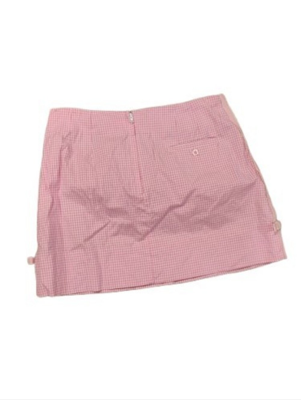 Vintage 1990s Lilly Pulitzer Gingham Pink White Mini Skirt